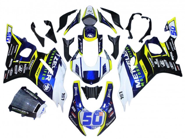 2017-2023 Yamaha YZF 600 R6 Motorcycle Fairings - White Yellow Blue