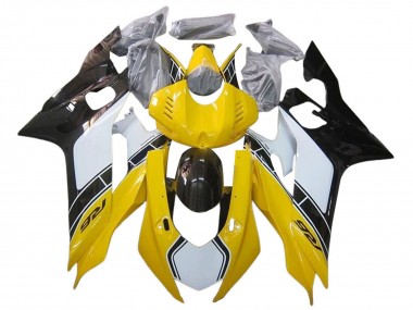 2017-2023 Yamaha YZF 600 R6 Motorcycle Fairings - White Yellow Glossy Black