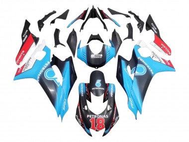 2017-2023 Yamaha YZF 600 R6 Motorcycle Fairings - White Blue Red Black Petronas 18