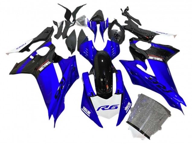 2017-2023 Yamaha YZF 600 R6 Motorcycle Fairings - Blue Black White