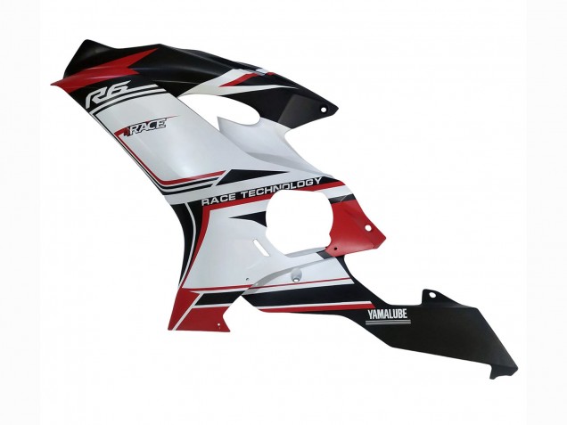 2017-2023 Yamaha YZF 600 R6 Motorcycle Fairings - White Red Black Semakin Didepan
