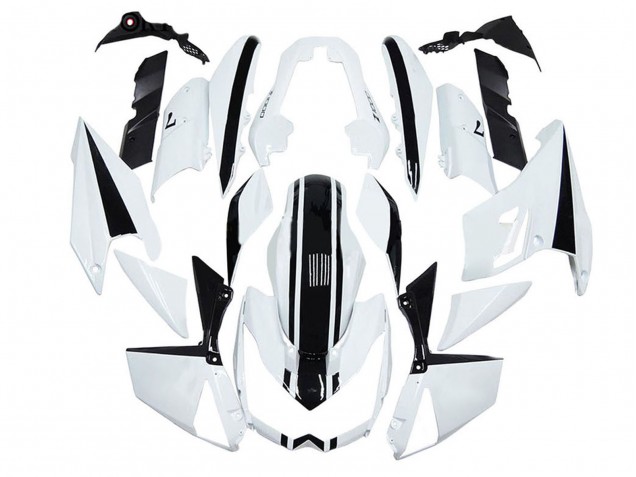 2010-2013 Kawasaki Z1000 Motorcycle Fairings - White Black