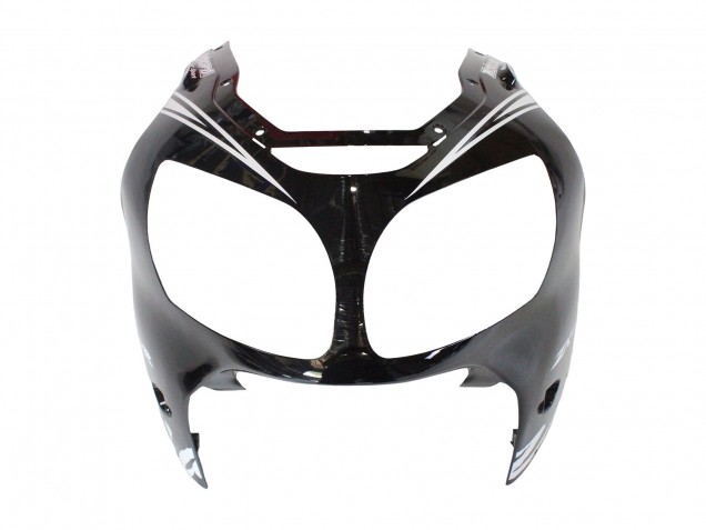 2000-2001 Kawasaki ZX12R Motorcycle Fairings - Glossy Black White Elf Snow