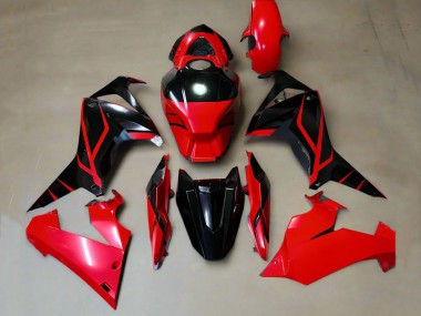 2019-2020 Red Glossy Black Stripe Honda CBR650R Motorcycle Fairings