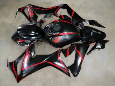 2019-2020 Glossy Black Red Stripe Honda CBR650R Motorcycle Fairings