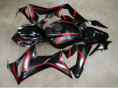 2019-2020 Glossy Black Red Stripe Honda CBR650R Motorcycle Fairings