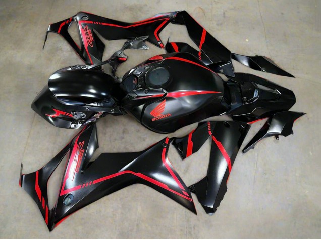 2019-2020 Glossy Black Red Stripe Honda CBR650R Motorcycle Fairings