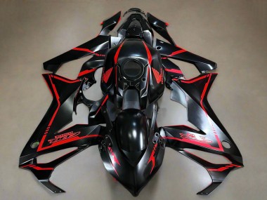 2019-2020 Glossy Black Red Stripe Honda CBR650R Motorcycle Fairings