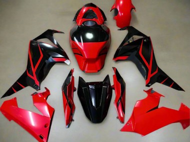 2021-2023 Red Glossy Black Stripe Honda CBR650R Motorcycle Fairings