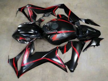 2021-2023 Glossy Black Red Stripe Honda CBR650R Motorcycle Fairings