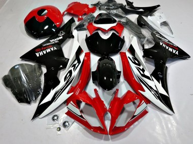 2008-2016 Yamaha YZF 600 R6 Motorcycle Fairings - White Red Glossy Black Motul Michelin