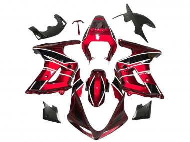 2003-2013 Suzuki SV650 Motorcycle Fairings - Red Black White Stripe