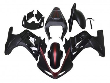 2003-2013 Suzuki SV650 Motorcycle Fairings - Matte Black Red Glossy Black