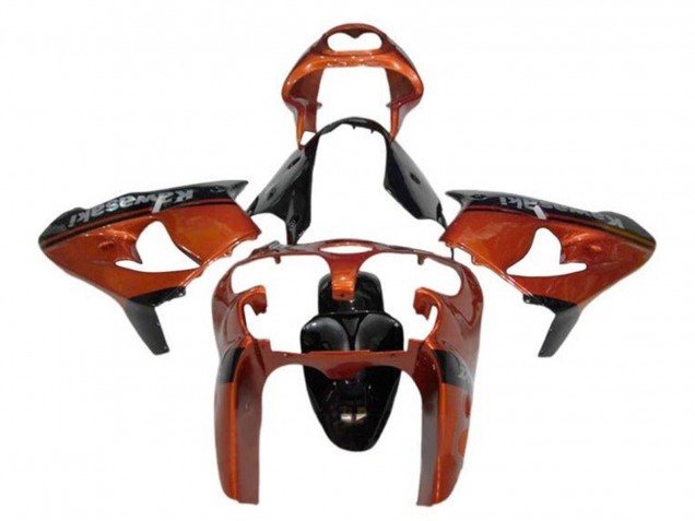 2002-2003 Kawasaki ZX9R Motorcycle Fairings - Orange Black