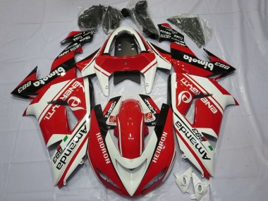 2006-2007 Kawasaki ZX10R Motorcycle Fairings - White Red Black Amauda 883 Heidron
