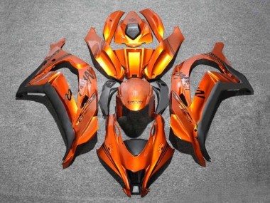 2016-2020 Kawasaki ZX10R Motorcycle Fairings - Orange Black