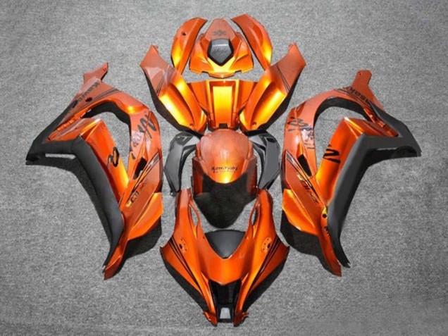 2016-2020 Kawasaki ZX10R Motorcycle Fairings - Orange Black