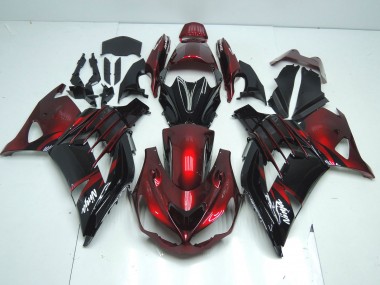 2012-2024 Red Glossy Black White Ninja Kawasaki ZX14R ZZR1400 Motorcycle Fairing