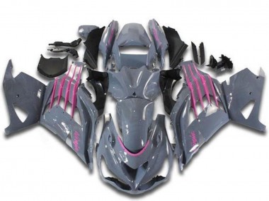 2012-2024 Nardo Grey Pink Kawasaki ZX14R ZZR1400 Motorcycle Fairings