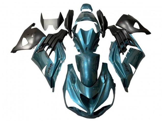 2012-2024 Metallic Teal Blue Kawasaki ZX14R ZZR1400 Motorcycle Fairings