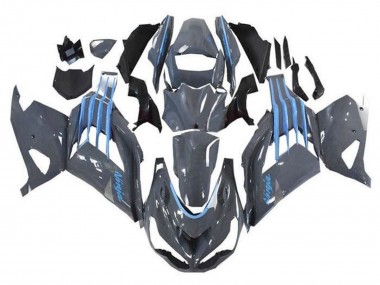 2012-2024 Nardo Grey Blue Kawasaki ZX14R ZZR1400 Motorcycle Fairings