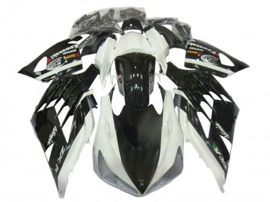 2012-2024 White Black Kawasaki ZX14R ZZR1400 Motorcycle Fairings