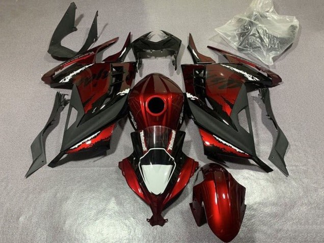 2013-2024 Kawasaki EX300 Motorcycle Fairings - Red Black White
