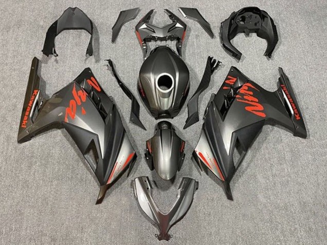 2013-2024 Kawasaki EX300 Motorcycle Fairings - Matte Black Red