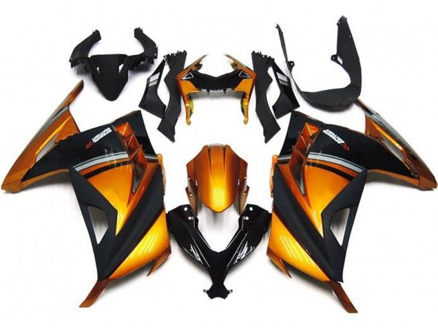 2013-2024 Kawasaki EX300 Motorcycle Fairings - Orange Black Grey