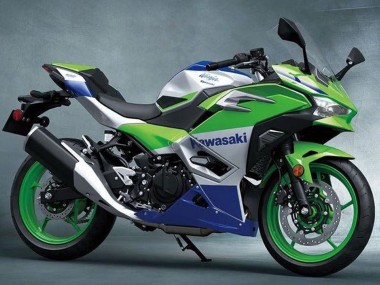 2024-2025 Kawasaki Ninja 500 EX500R Motorcycle Fairings - Silver Green Blue