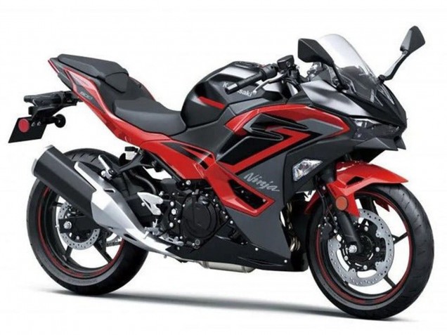 2024-2025 Kawasaki Ninja 500 EX500R Motorcycle Fairings - Black Red Grey