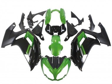 2012-2014 Kawasaki Ninja ER6F Motorcycle Fairings - Green Black