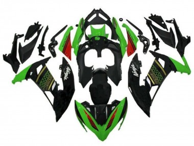 2020-2025 Green Black Red Honeycomb Kawasaki Ninja 650 EX650 Motorcycle Fairing