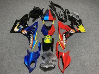 2009-2014 BMW S1000RR Motorcycle Fairings - Blue Red Yellow Black Shark