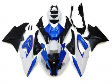 2015-2016 BMW S1000RR Motorcycle Fairings - White Blue Matte Black
