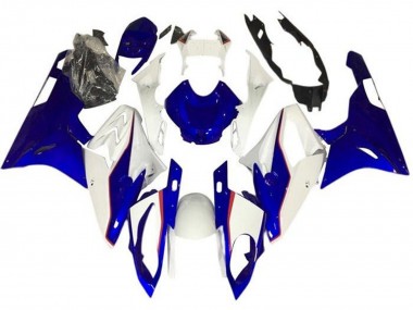 2015-2016 BMW S1000RR Motorcycle Fairings - White Red Blue Pinstripe