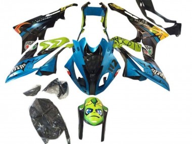 2015-2016 BMW S1000RR Motorcycle Fairings - Yellow Blue Black Shark