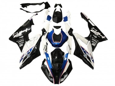2015-2016 BMW S1000RR Motorcycle Fairings - White Blue Glossy Black HP