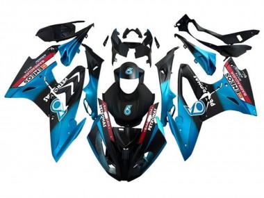 2017-2018 BMW S1000RR Motorcycle Fairings - Blue Red Matte Black Petronas