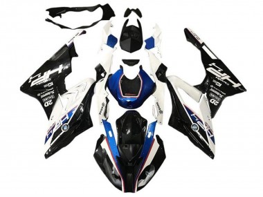 2017-2018 BMW S1000RR Motorcycle Fairings - White Blue Glossy Black HP