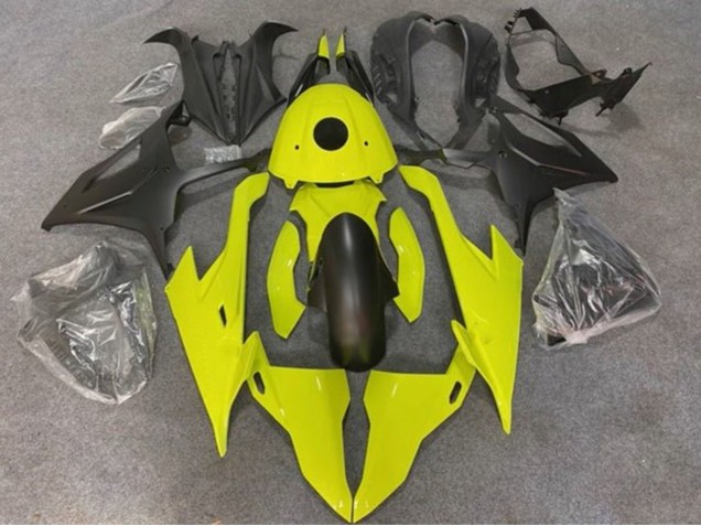 2019-2022 BMW S1000RR Motorcycle Fairings - Neon Yellow Matte Black