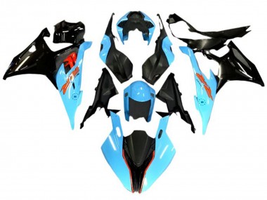 2019-2022 BMW S1000RR Motorcycle Fairings - Light Blue Black Red