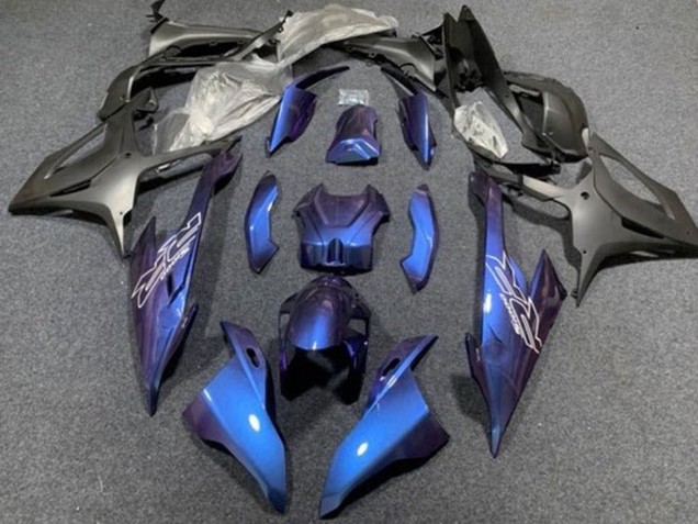 2019-2022 BMW S1000RR Motorcycle Fairings - Blue Matte Black