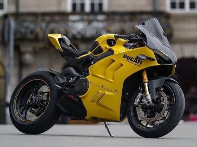 2022-2024 Ducati Panigale V4 V4S Motorcycle Fairings - Yellow Black