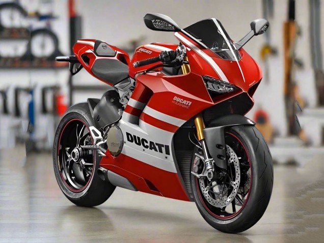 2018-2019 Ducati Panigale V4 V4S Motorcycle Fairings - White Red Stripe