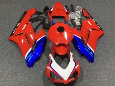 2004-2005 Honda CBR1000RR Motorcycle Fairings - White Red Blue Motul