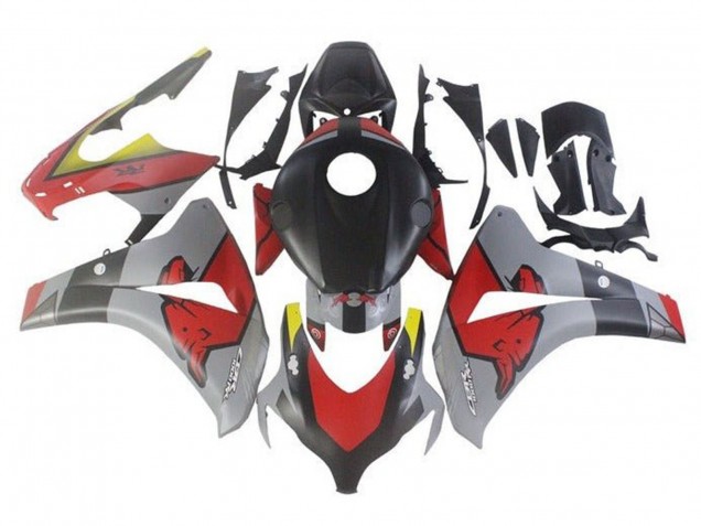 2008-2011 Honda CBR1000RR Motorcycle Fairings - Nardo Grey Black Red Bull