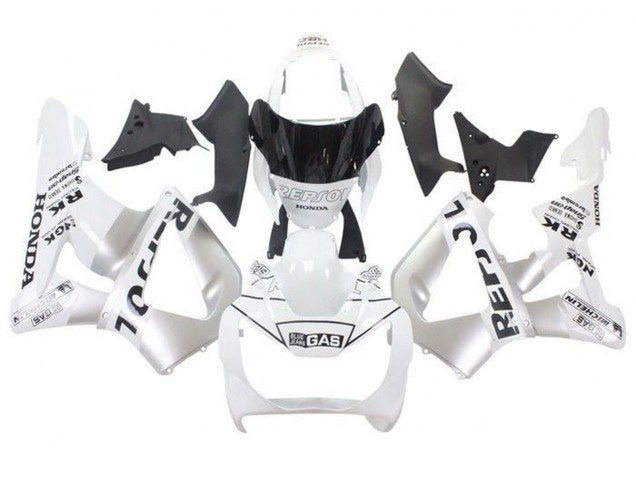 2000-2001 Honda CBR900RR 929 Motorcycle Fairings - White Silver Repsol