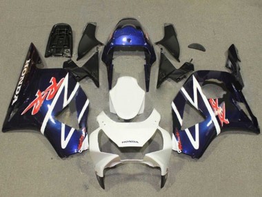 2002-2003 Honda CBR900RR 954 Motorcycle Fairings - Blue White Glossy Black