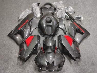 2013-2023 Honda CBR600RR Motorcycle Fairings - Faux Carbon Fiber Red